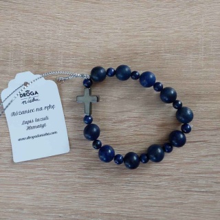 Różaniec na rękę - damski - lapis lazuli